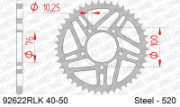 AFAM Racing RLK Kettenrad Stahl hinten - 520 - 92622RLK
