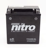 Nitro NTX16 / YTX16-BS SLA GEL AGM Batterie 12V 14AH - Einbaufertig (FTX16-BS)