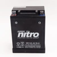 Nitro NB14A-A2 / YB14A-A2 SLA GEL AGM Batterie 12V 14AH - Einbaufertig (YTX14AH-BS)
