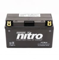 Nitro NT7B-4 / YT7B-BS SLA GEL AGM Batterie 12V 6,5AH - Einbaufertig (YT7B-4)