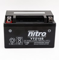 Nitro NTZ10S / YTZ10S SLA GEL AGM Batterie 12V 8,6AH - Einbaufertig (YTZ10S-BS)