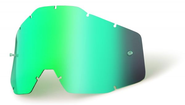 100% Offroad Brille Ersatzglas grün verspiegelt - für Racecraft / Accuri / Strata