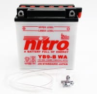 Nitro NB9-B / YB9-B Blei-Säure Batterie 12V 9AH - trocken ohne Säure (CB9-B 12N9-4B1)