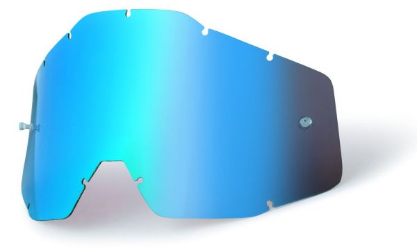 100% Offroad Brille Youth Ersatzglas blau verspiegelt - für Youth Accuri / Youth Strata